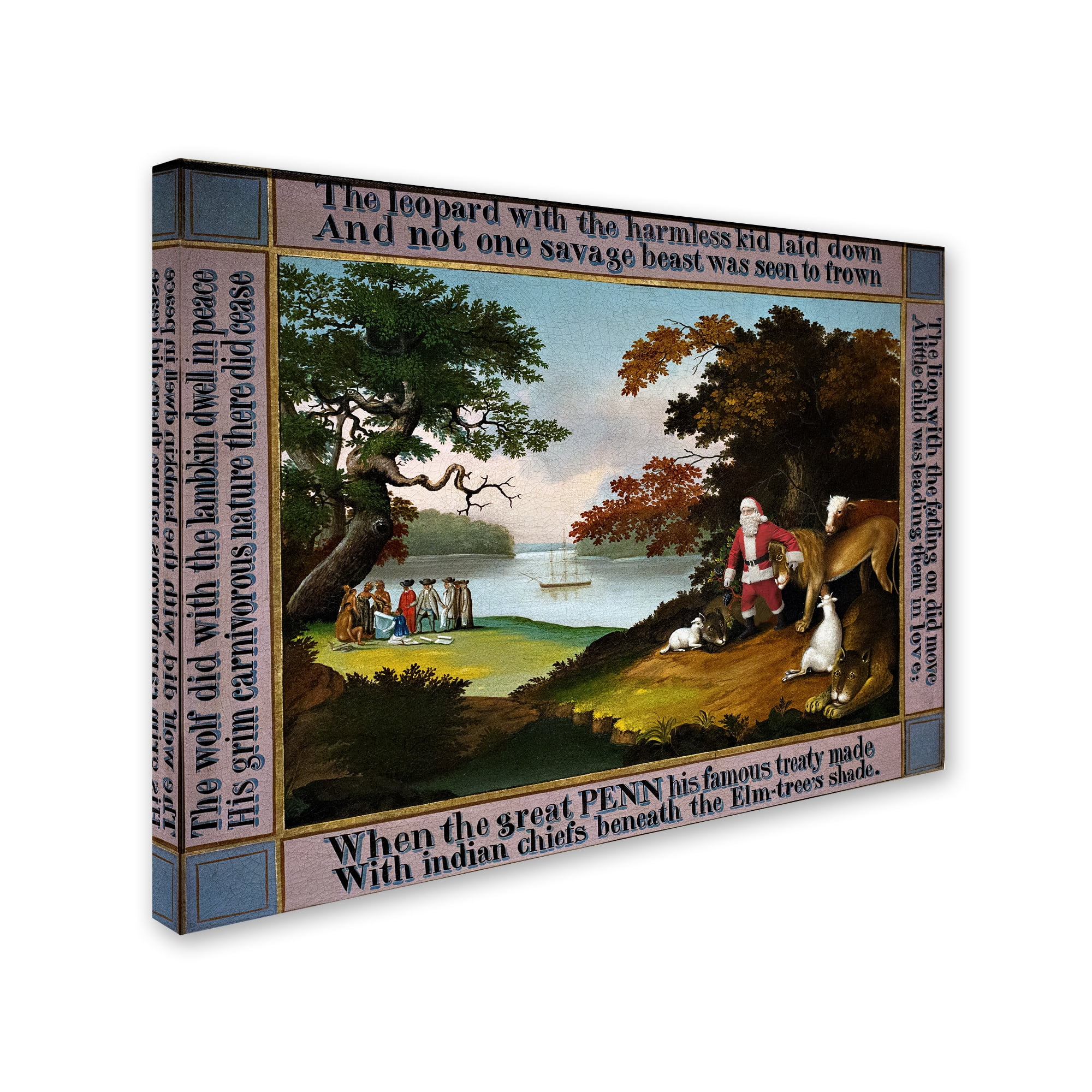 Trademark Fine Art 'Hicks-Peaceable Kingdom' Canvas Art by Ed Wheeler
