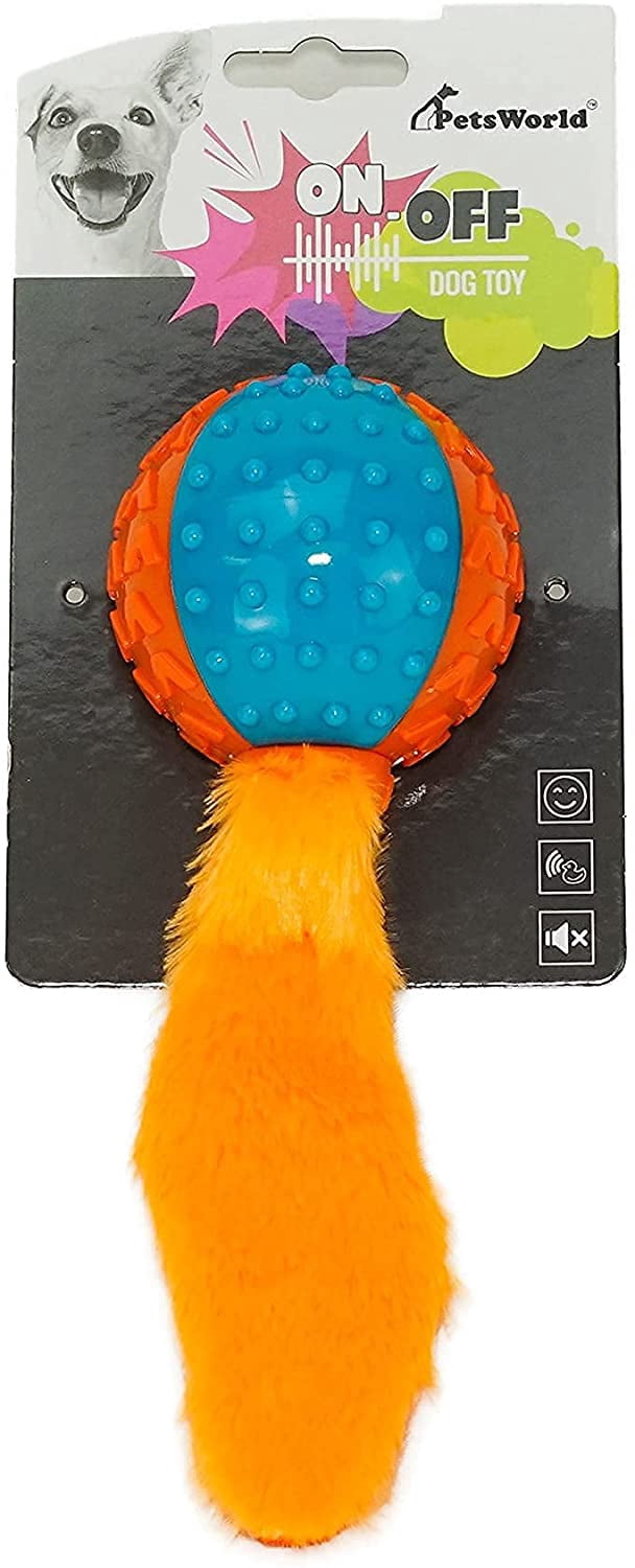 PetsWorld TPR Squeaky Dog Fetch Ball for Small, Medium and Large Dogs, 12 Ct