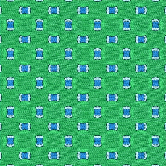 Ahgly Company Indoor Square Patterned SpringGreen Area Rugs, 5' Square
