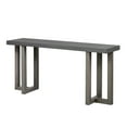 thumbnail image 3 of GZXS 63" Rectangle Couch Table for Living Room, Modern Entryway Console Table with Solid Wood Legs and Geometric Structure, Dark Gray, 3 of 6