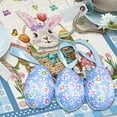 thumbnail image 6 of Twfbrm 3 Pcs Easter Eggs Ornaments, Easter Decorations 2 inch Floral Plastic Easter Hanging Egg with Ropes, Easter Basket Stuffers Handmade Farmhouse Decorative Eggs Baubles for Tree Party Home, 6 of 6