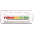 thumbnail image 3 of Social Battery Pin Solapa Pin emocional para todas las ocasiones (Pantalla Power-White), 3 of 6