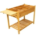 thumbnail image 4 of 32" Tall Elevated Wood Raised Garden Bed with 8 Grids, 4 of 16
