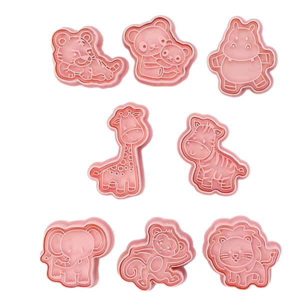 Molde de hornear DIY CRAFT PP Adorno reciclado Pasteles Herramientas Herramientas para el hogar Molde de la cocina Suministros Regalos para festival de fiesta Animal 8 piezas Speravity HA059308-01