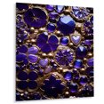thumbnail image 2 of Designart "Rajasthan Royalty floral Indian Tiles 1 In Purple and Gold"Abstract Floral Metal Wall Art Purple Traditional Office Room Wall Art, 2 of 6