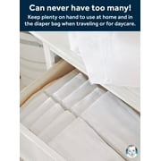 Gerber Baby Neutral White Cotton Flatfold Birdseye Diaper, 10-Pack, One Size