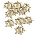 thumbnail image 4 of GUOOL 10 Pieces Christmas Wood Slices Unfinished Wooden Cutouts Embellishments Christmas Tree Decoration for DIY Projects Scrapbook Snowflake, 4 of 9