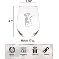 thumbnail image 5 of C&M Personal Gifts Jack Russell Terrier  Dog 17 oz. Stemless Wine Glass, 5 of 5