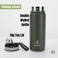 thumbnail image 7 of Water Bottle Sport, Insulated Water Bottle with Spout, 22 oz Stainless Steel Hot Cold Cup with Sport Top, Ozizo Thermos Double Wall, Leakproof Flip Top Lid, 7 of 7