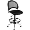 OFM Model 336-DK Armless Fabric Swivel Task Chair and Kit, Black