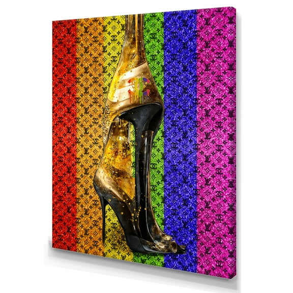 Designart High Fashion High Heel V Canvas Wall Art