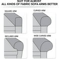 thumbnail image 3 of Set of 2 Stretch Armrest Covers Arm Covers for Chairs Couch Sofa Armchair Slipcovers for Recliner Sofa Camel, 3 of 5