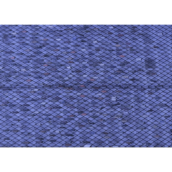 Ahgly Company Indoor Rectangle Patterned Light Slate Blue Area Rugs, 2' x 3'
