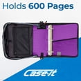 thumbnail image 5 of Case-it The Mighty Zip Tab Zipper Binder - 3 Inch O-Rings - 5 Color Tab Expanding File Folder - Multiple Pockets - 600 Sheet Capacity - Comes with Shoulder Strap - Deep Purple D-146 (6 Pack), 5 of 8