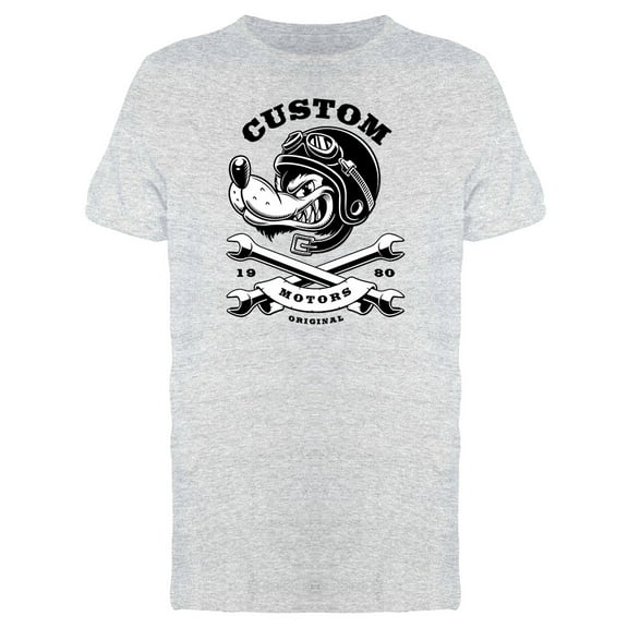 Vintage Wolf Biker With Wrenches Tee Men's -Image by Shutterstock