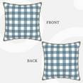 thumbnail image 2 of ZNDUO Throw Pillow, 16"x16" Bed Pillow and Couch Pillows - Indoor Decorative Pillows，Blue Gingham Print Throw Pillow, 2 of 8