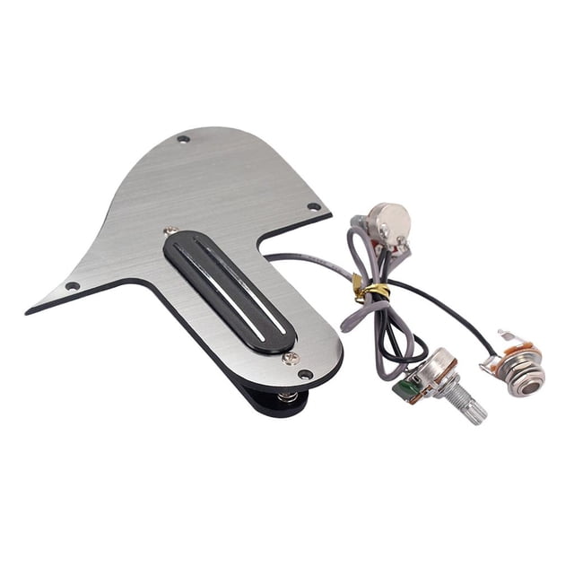 Juego de mandolina de guitarra Yuyangstore plástico precableado pieza de repuesto plata