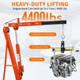 thumbnail image 2 of Palan Hydraulique Pliant de 2 Tonnes 4400 lb Cueilleur à Cerises avec Niveleur de Charge, Nacelle Réglable, 6 Roues Pivotantes pour Garage et Réparation Auto, Orange, 2 of 7
