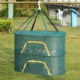 thumbnail image 4 of enjoywould 1/2/3 Layer Hanging Mesh Drying Basket U-shaped Zipper Design Food Fish Clothes Hanging Drying Net Outdoor Foldable Hanging Mesh Dryer, 4 of 8