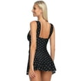 thumbnail image 4 of RELLECIGA Women's Ruched Tummy Control Swimdress One Piece Skirt Swimsuits, 4 of 7