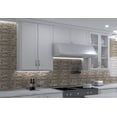 thumbnail image 4 of Myst Qanyon Brown Brick Joint Marble Look Polished Glass Mosaic Wall Tile, 4 of 4