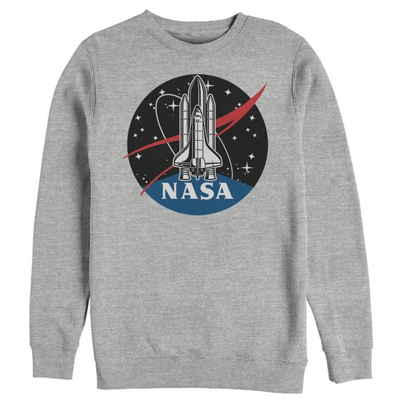 Men's NASA Rocket Logo  Sweatshirt Athletic Heather Small