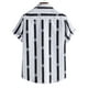 thumbnail image 5 of Hombres Casual Patchwork Botones Playa Sin posicionamiento Estampado a rayas Turndown Camisa de manga corta Blusa Pompotops  oipoqjl47916, 5 of 9