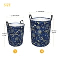 thumbnail image 3 of Fotbe Dark Blue Christmas Cesto de Ropa con Asas, Cesto Impermeable de Gran Capacidad, Bolsa de Lavado para Dormitorio, Cesto de Ropa con Ruedas y Asas-Small, 3 of 6