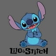 thumbnail image 2 of Junior's Lilo & Stitch Cute Logo Graphic Tee Charcoal Large, 2 of 3