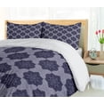 thumbnail image 5 of Ambesonne Bohemian Vintage Duvet Cover Sets, Floral Orient Art, 2-Queen, Indigo Quartz Ceil Blue, 5 of 7