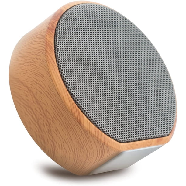 Altavoz Bluetooth portátil, altavoz inalámbrico retro de grano de madera, mini subwoofer TWS, micrófono incorporado, llamada manos libres HD/mensaje de voz/disco U/tarjeta TF/AUX
