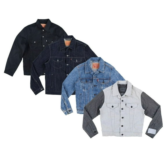 Levis Men's Denim Trucker Jacket Collared Buttondown Outerwear Coat New Xs Xl