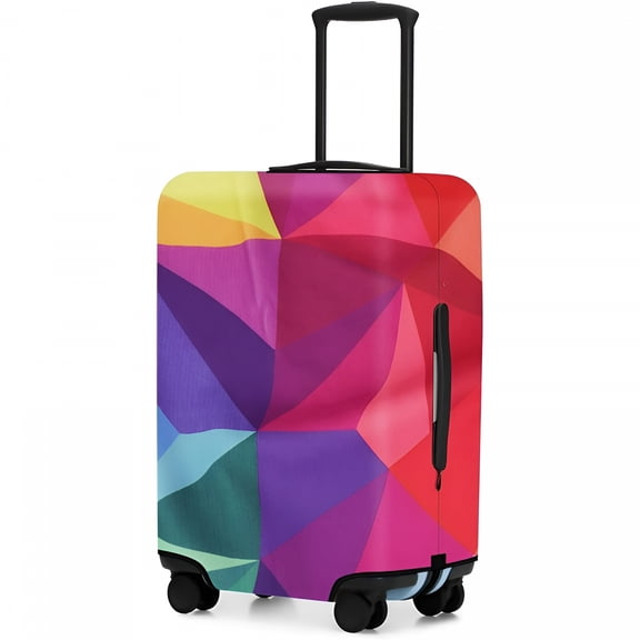 GASTROPOD Luggage Covers for Suitcase, Travel Suitcase Cover Protector Fits 26-28 Inch Luggage, Washable Baggage Covers (L, Colorful Geometry)