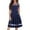 Navy Blue, variant on Arshiner Tween Girls Dress Semi Formal Contrast Mesh Short Sleeve Black Funeral Party Dresses Kids Clothes 11-12 Years