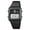 black, variant on Men's Tactical Digital Sport Watch, Ultra-Thin Square Outdoor Adventure Watch with Stainless Steel Band, Multi-Function for Running, Hiking, Water Resistant