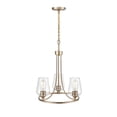 thumbnail image 4 of 9723-SN Millennium Lighting Ashford - 3 Light Chandelier-19 Inches Tall and 18 Inches Wide-Satin Nickel Finish    -Traditional Installation, 4 of 5