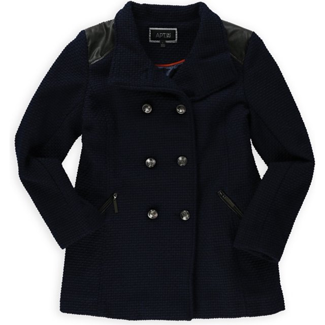 Chaqueta militar Apt. 9 Boucle para mujer Azul Extragrande