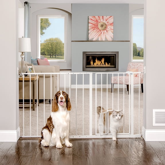 Carlson Maxi Pet Gate, White, 51"-58.5" L, 30" H
