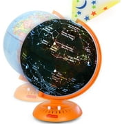 Little Experimenter 3-in-1 World Globe for Kids Learning: Illuminated Star Map, Built-in Projector, and Stand - 8" Globes for Kids