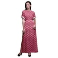 thumbnail image 1 of Bimba Rayon Rose Floral Ladies Long Gown Boho Beach Cocktail Party Maxi SlitÂ&nbsp;Dress-Large, 1 of 6