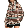 thumbnail image 2 of FOR U DESIGNS Aztec Tribal Zip Up Hoodies for Women Trendy Oversized Hooded Size XL Ladies Comfortable Zipper Hoodie Long Fall Jackets for Women Sportswear with Drawstring, 2 of 7