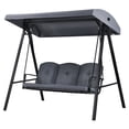 thumbnail image 4 of Gymax Balançoire de Porche pour 3 Personnes, Chaise Balançoire d'Extérieur Rembourrée avec Auvent Réglable, 4 of 6