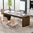thumbnail image 3 of Tribesigns78.74-inch Extra Long Conference Table, Large Meeting Table with Spacious Worktop, for Office Conference Room, Easy Assembly, Dark Walnut, 3 of 8