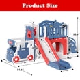 thumbnail image 6 of KORIMEFA 9-IN-1 Toddler Slide Set for kids Age 1-5, Bus-Themed Climber Indoor Outdoor Playset with Slide, Golf, Basketball Hoop, Climber, Wheel, 6 of 11