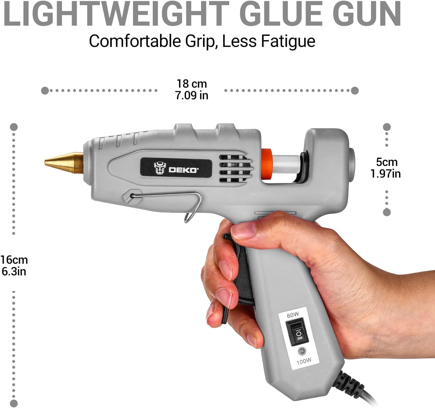 Hot Glue Gun Full Size: 60/100Watt Dual Temp Kit with 25 Sticks, Organize Storage Case, Heavy Duty Heat Tool Set for Home Repair, Art & Crafts, DIY