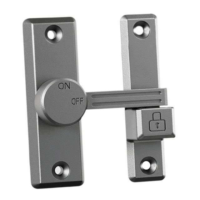 Pestillo de puerta BLESIY Pestillo abatible Pestillo deslizante Pestillo de bloqueo para garaje baño Gris