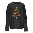 thumbnail image 4 of UQJfacai Christmas Sweatshirts for Women Christmas Tree Print Crewneck Sweater Ribbed Loose Fit Long Sleeve Xmas Holiday Pullover Tops, 4 of 4