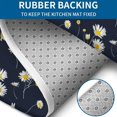 thumbnail image 4 of Darkblue Daisy Flower Yellow Centers Pattern Bathroom Rugs Sets 3 Piece,Toilet Cover Set,Absorbent Non Slip Bathroom Mats Sets with U-Shaped Contour Rug Toilet Rug Set, 4 of 5