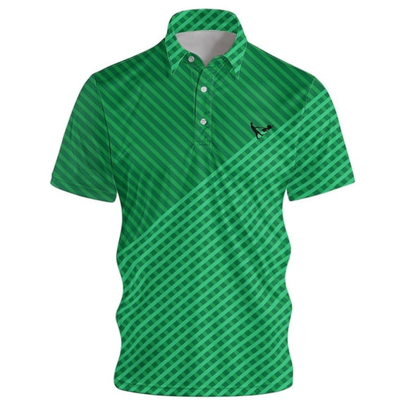 Mens Polo Shirts Printed Casual Short Sleeve Comfortable Blend Activities Outings T Shirts for Man