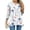 White Pink Floral, variant on Fantaslook Plus Size Women Tunic Tops 3/4 Sleeve Dressy Casual Blouses Loose Flowy Floral Shirts
